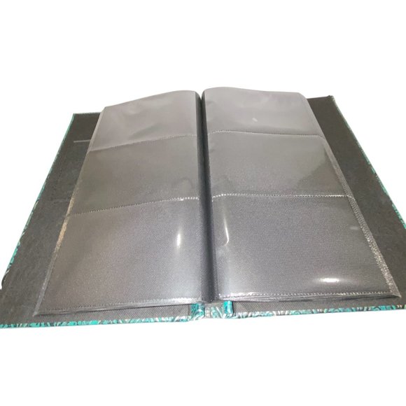 Vintage Photo Album Vertical Rectangular Plastic Pockets Dark Teal Blue *read* - Picture 4 of 8